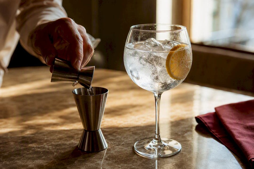 Gin tonic dosé avec un doseur à la maison