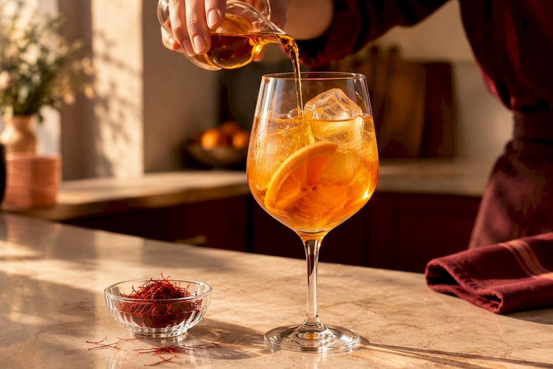 Comment préparer un spritz maison au safran