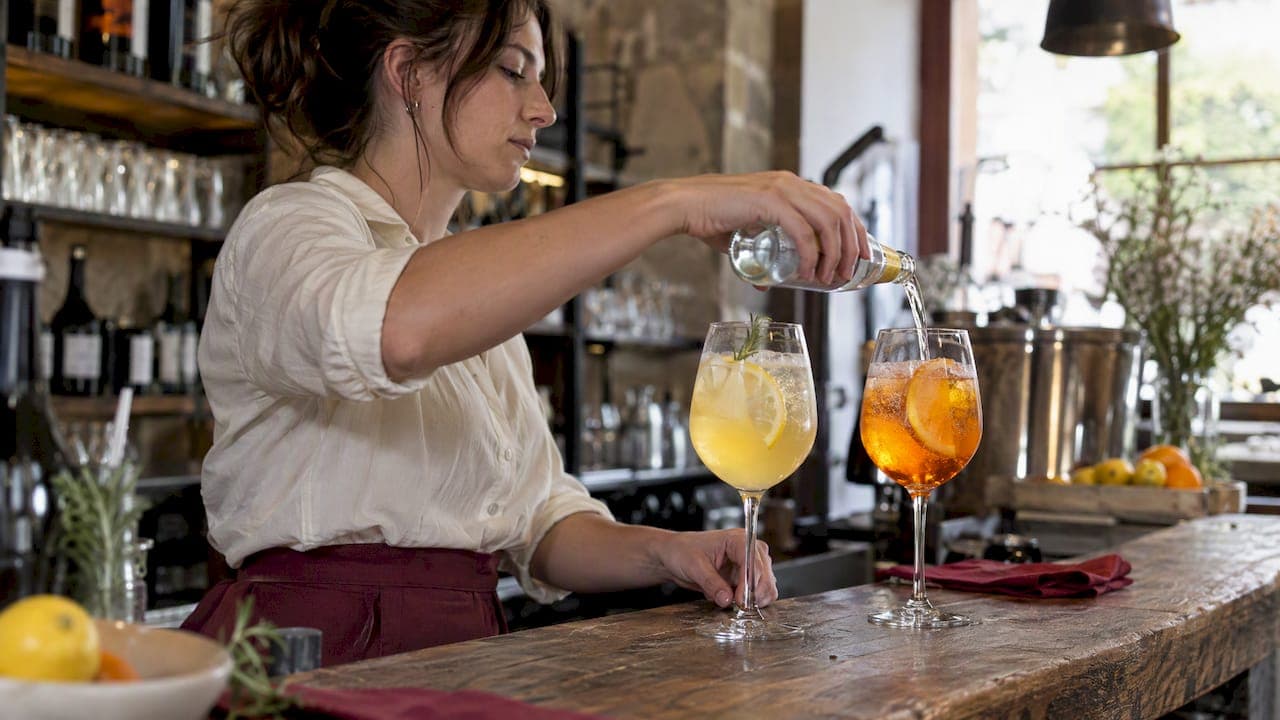 Deux spritz servis sans prosecco